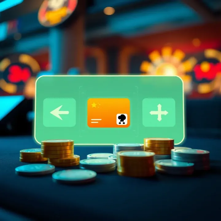 Digital wallet and payment icons representing easy withdrawal methods for casino winnings