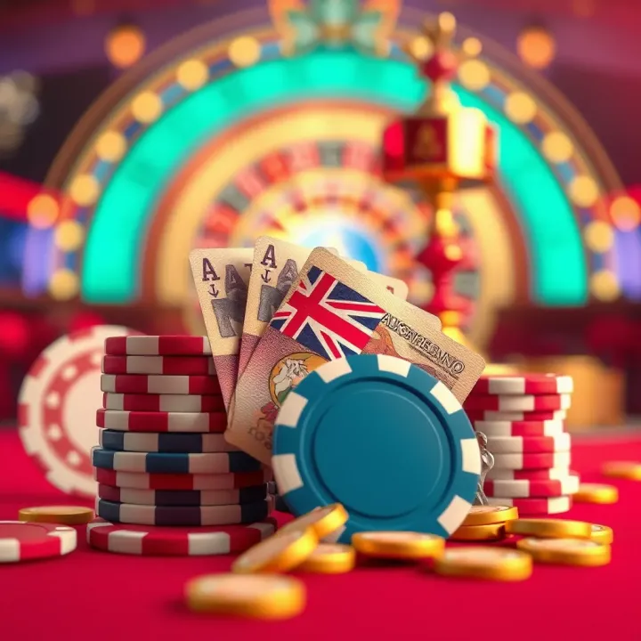 Illustration of Australian currency and casino chips symbolizing player rewards