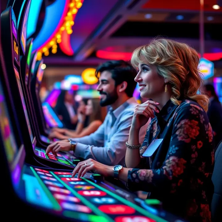 Australian Players Maximizing Jackpot Jill Free Spins Offers Illustration of Australian players enjoying free spins on a digital casino platform