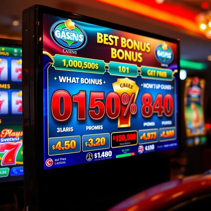 Illustration of virtual bonus rewards and promotional offers displayed on a digital casino screen