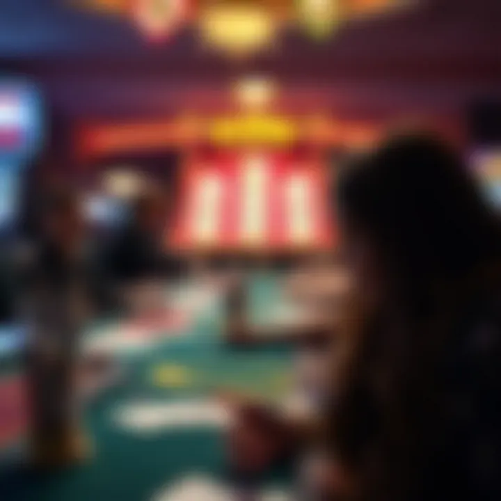 Scene depicting the emotional impact of gambling addiction with symbols of loss and despair