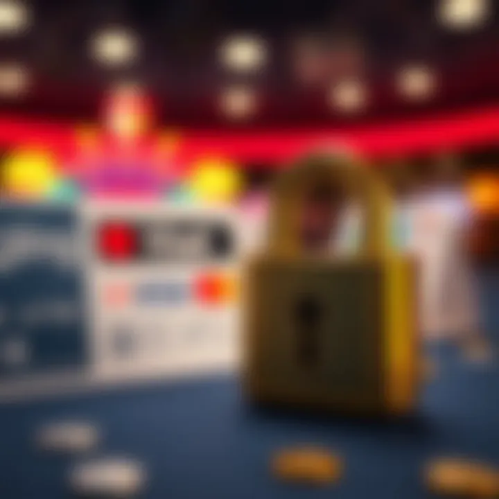 Payment Options and Security at Casino Rocket Casino Secure payment icons representing various banking methods including credit cards and e-wallets with a lock symbolizing safety