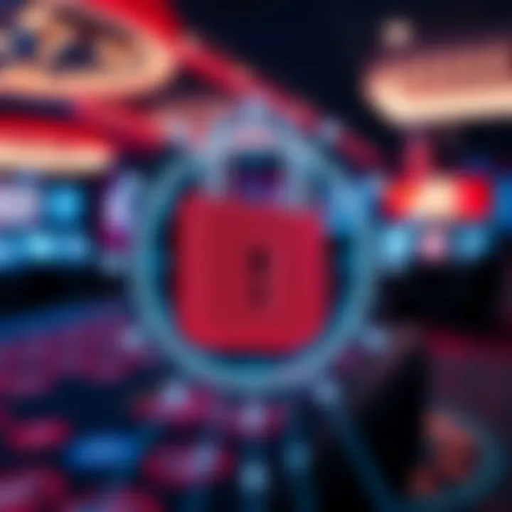 Ensuring Secure Access to Online Casino Secure connection symbol with digital lock emphasizing safe online casino access
