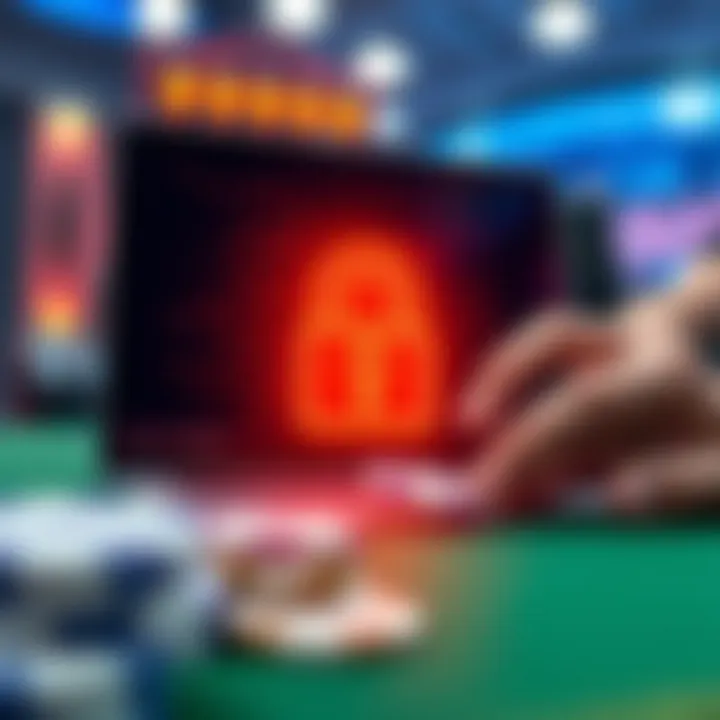 Visual representation of cybersecurity and data protection surrounding an online account