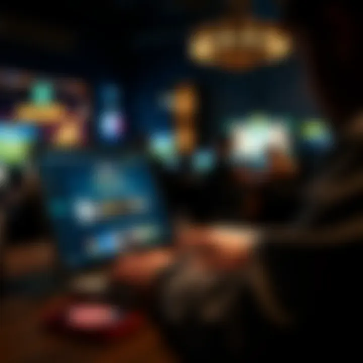 Exploring Alternative Gaming Options Beyond Royal Reels Player browsing alternative online gaming platforms on a laptop