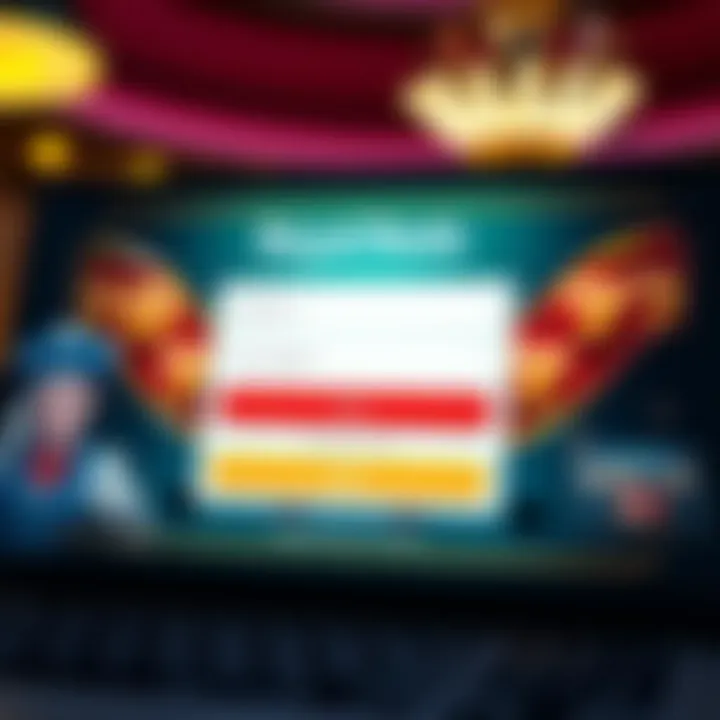 User interface showing a registration form on an online casino platform