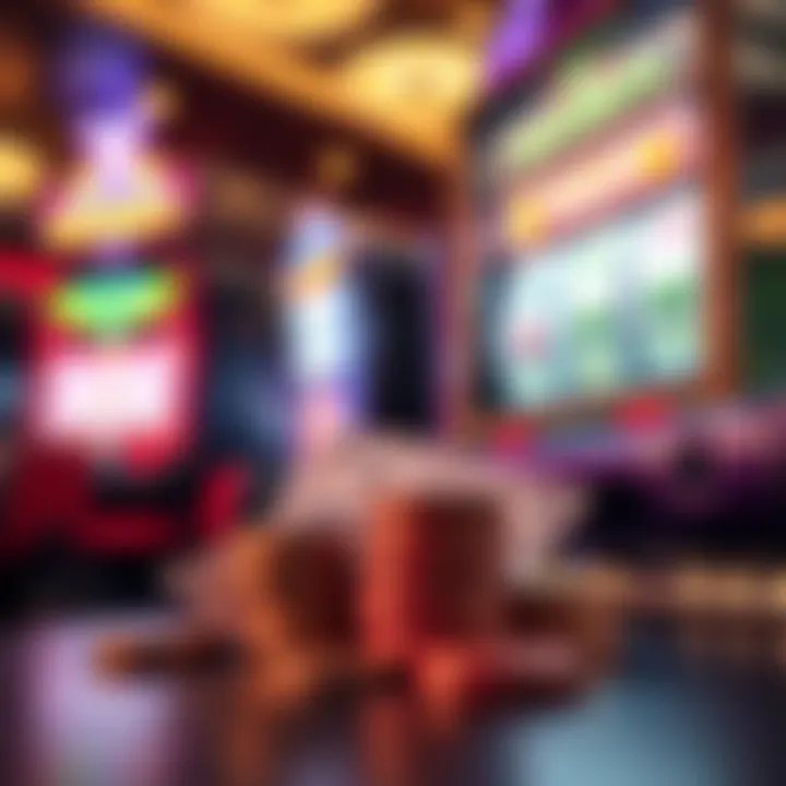 Illustration of coins and dollar bills next to a slot machine symbolising smart money management