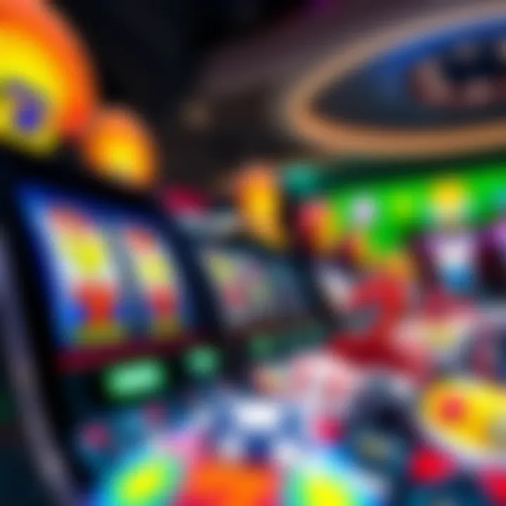 Colorful pokies with jackpot symbols on a digital casino interface