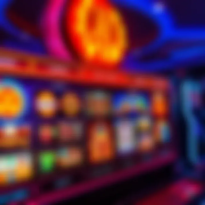Bright casino interface displaying various slot games and jackpot icons