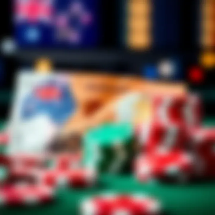 Graphic showing Australian currency and casino chips symbolizing maximising no deposit bonus benefits in online gaming