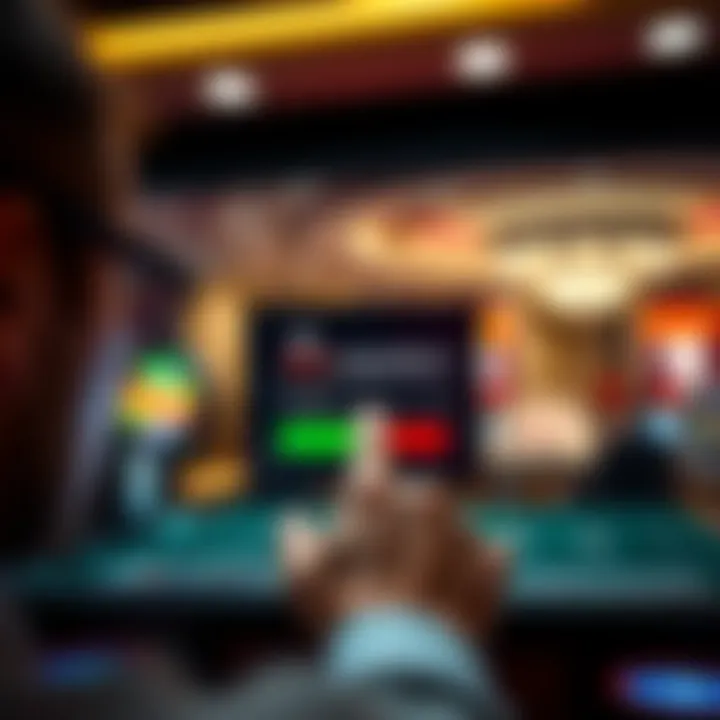 User entering secure login credentials on an online casino platform