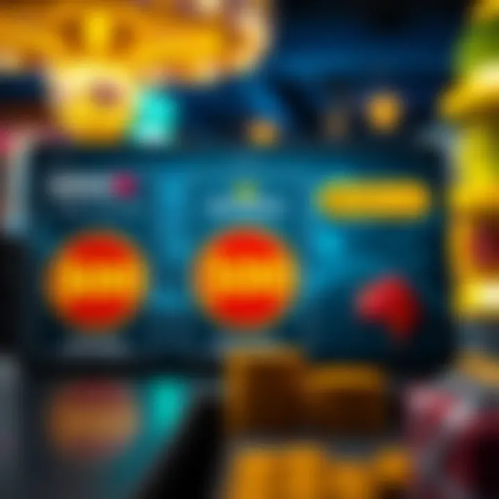 Conceptual graphic showing comparison of online casino platforms with highlighted bonus offers