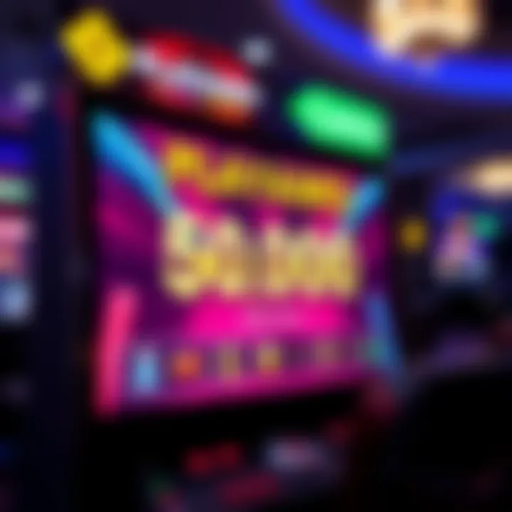 A vibrant casino screen showing bonus credits available for play