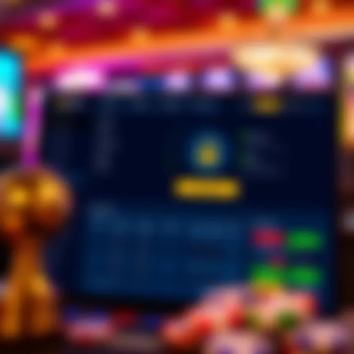 User dashboard showcasing account settings and security features on an online gaming site