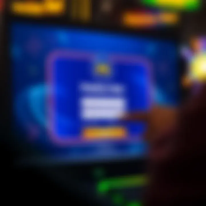 User entering login credentials on Pokies Net platform interface