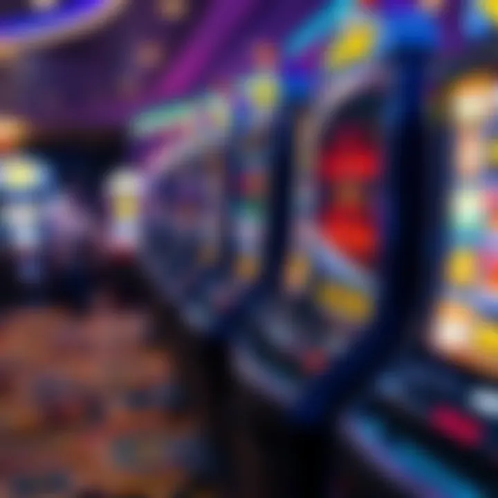 Close-up of modern slot machines with vibrant displays in an Australian casino