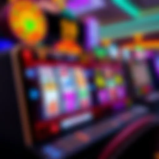 Colorful online pokies game interface displaying spinning reels and vibrant symbols