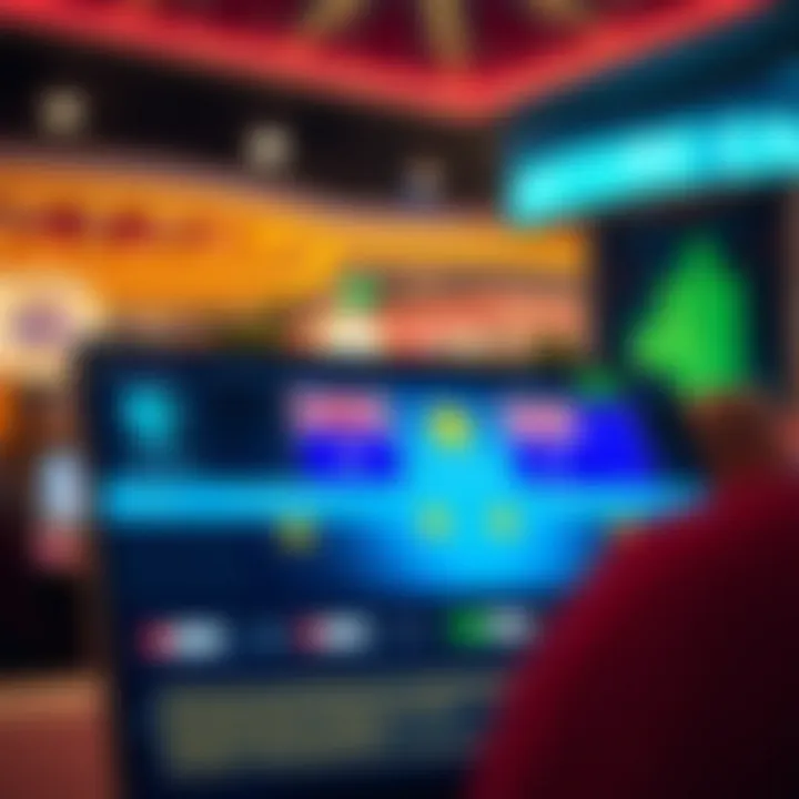 Digital interface showing secure online casino platform with Australian flag symbols