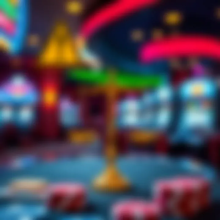 Conceptual graphic illustrating responsible gaming with symbols of caution and balance scales