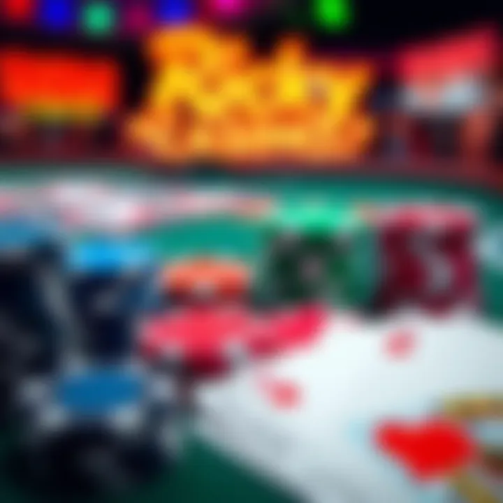 Colorful casino chips and playing cards symbolizing different types of bonuses at Ricky Casino