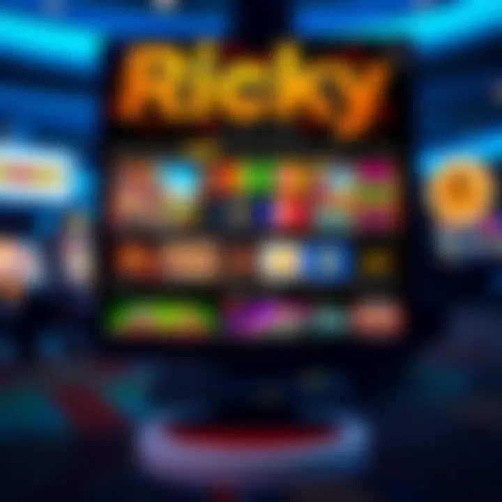 Variety of online casino games and payment methods displayed on screen