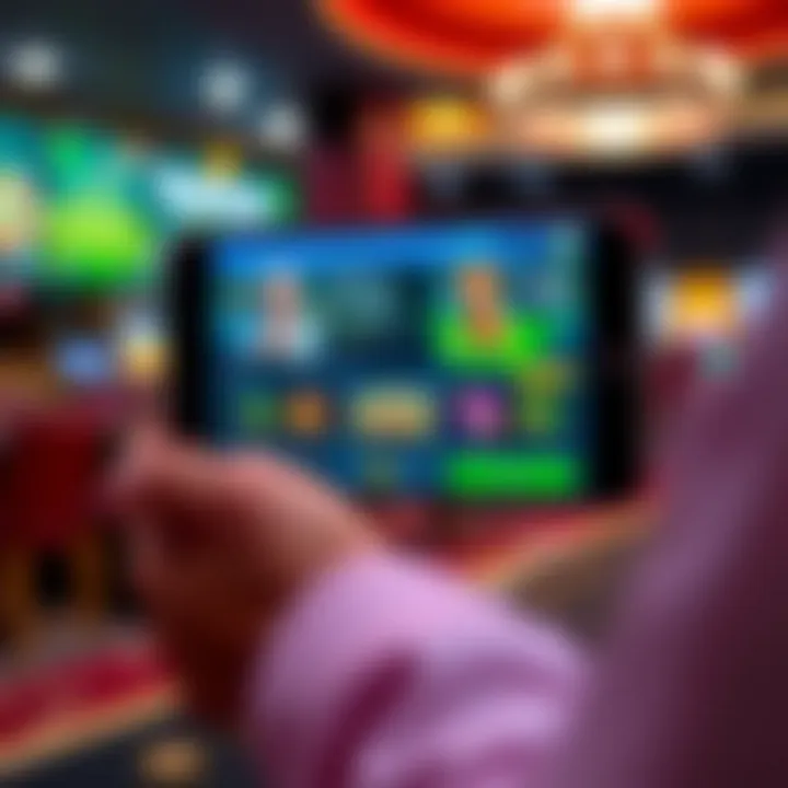Mobile device displaying Ricky Casino platform showcasing smooth gameplay and user interface