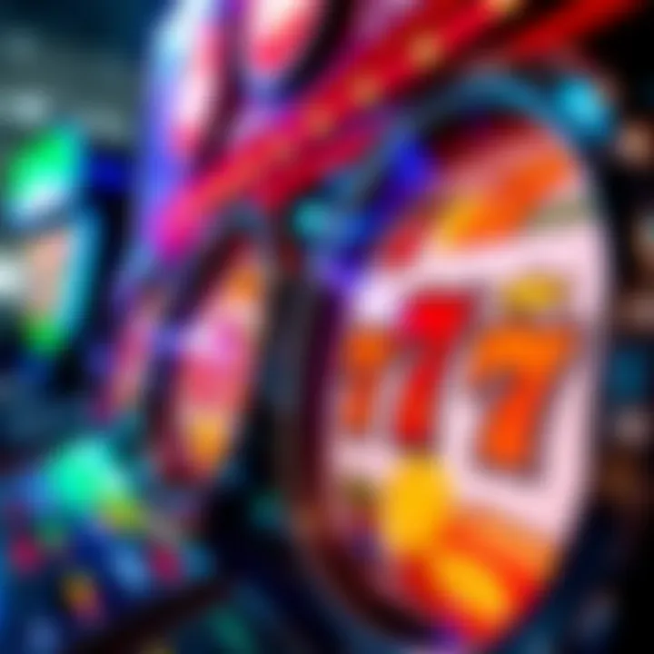 Digital slot reels spinning with casino symbols