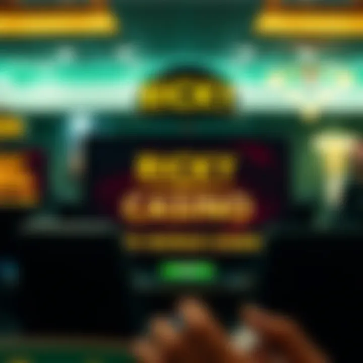 Illustration of a digital casino interface displaying no deposit bonus codes
