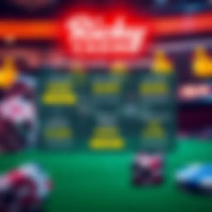 Illustration showing various promotional casino bonuses such as free spins and deposit match offers