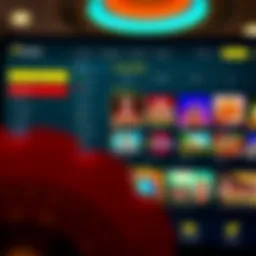 Online casino interface showing a variety of game options and user account details