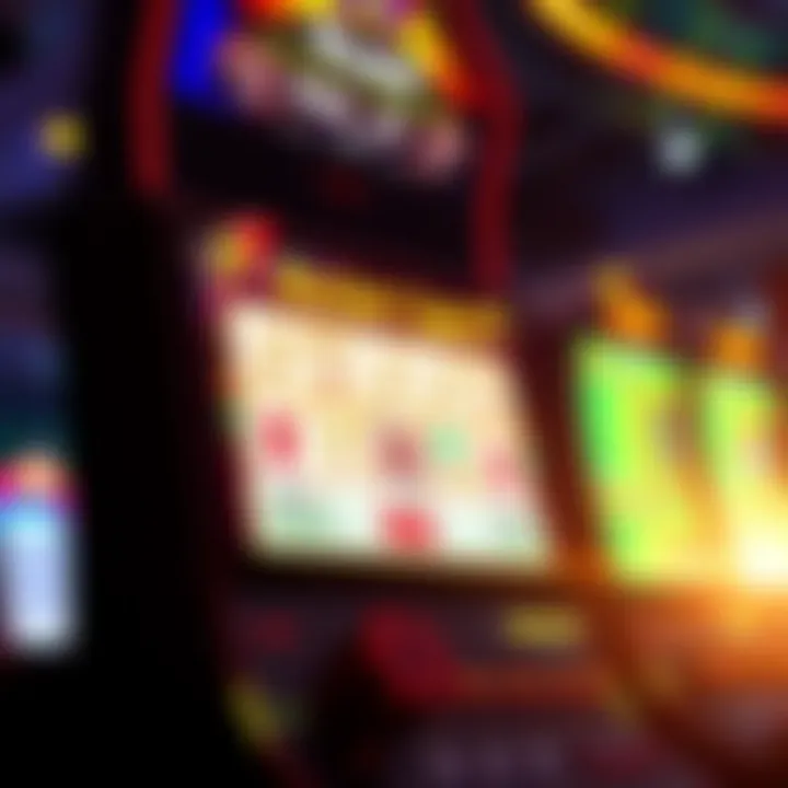 Bright digital slot machine interface displaying bonus credit in an online casino environment