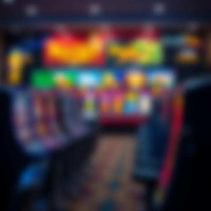 Online casino interface displaying various game options with a focus on slot machines and card games