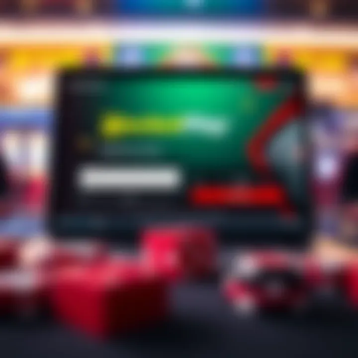 User interface displaying RocketPlay Casino registration form on a laptop screen
