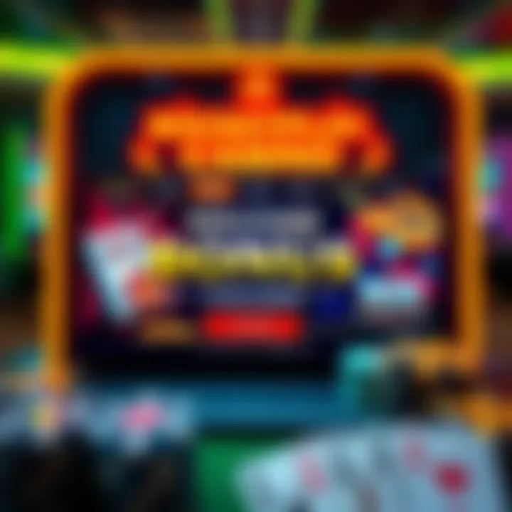 Illustration of a vibrant casino interface highlighting a welcome bonus offer