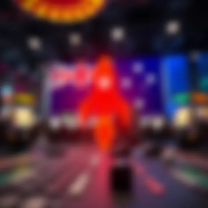 Illustration of a secure online casino environment with Australian flag and gaming controls