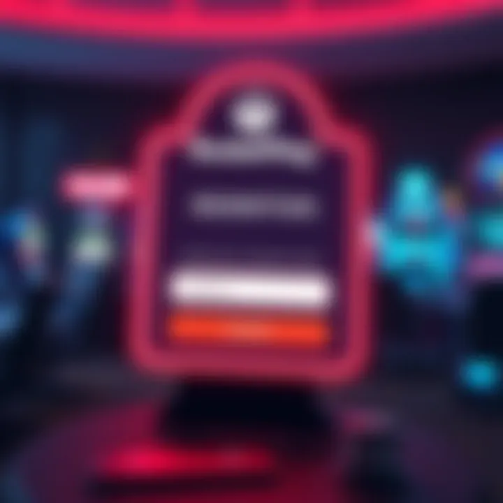 Conceptual graphic showing secure online casino account access and code redemption