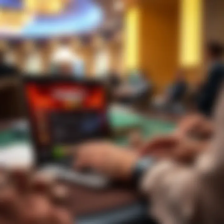 User logging into RocketPlay slot platform on a laptop with secure interface