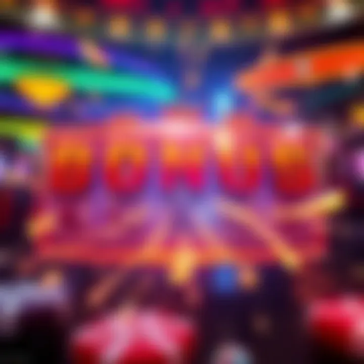 Dynamic representation of bonus round activation with glowing effects and winning paylines