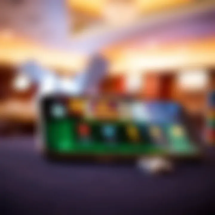 Mobile device displaying a casino game interface with secure payment icons