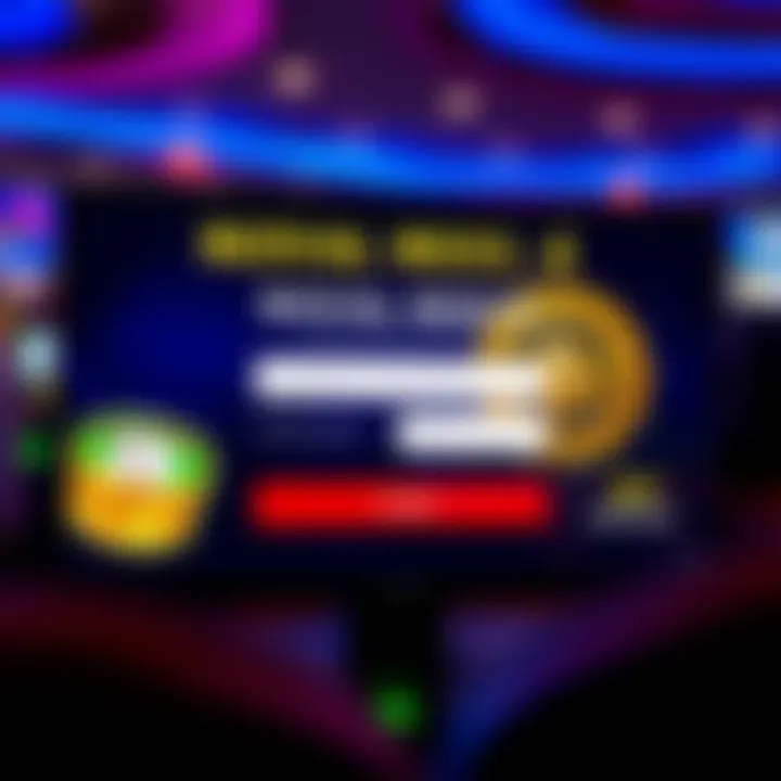 User interface displaying Royal Reels 4 login screen with username and password fields