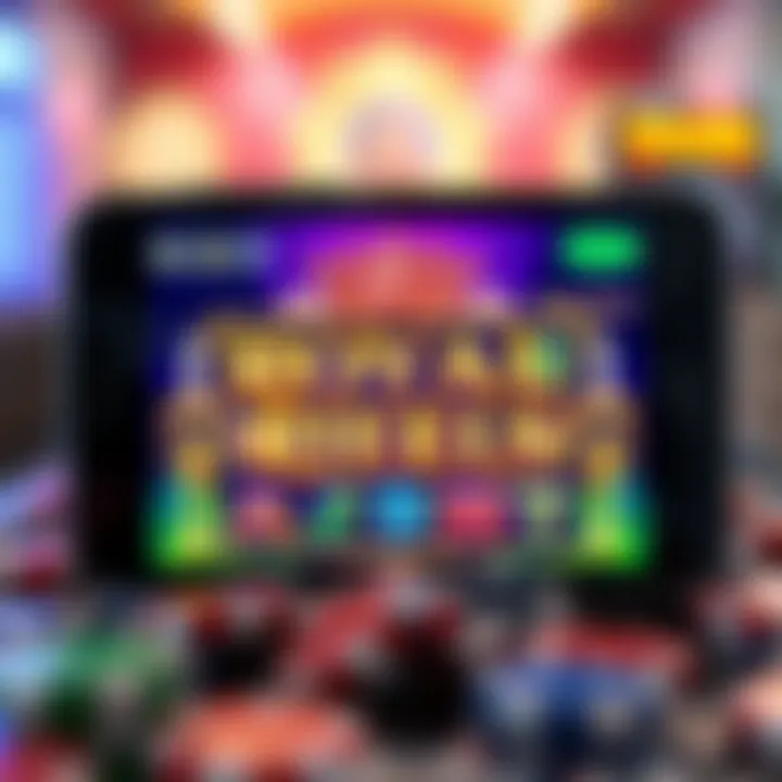 Royal Reels slot game interface displaying vibrant reels and symbols on a mobile device