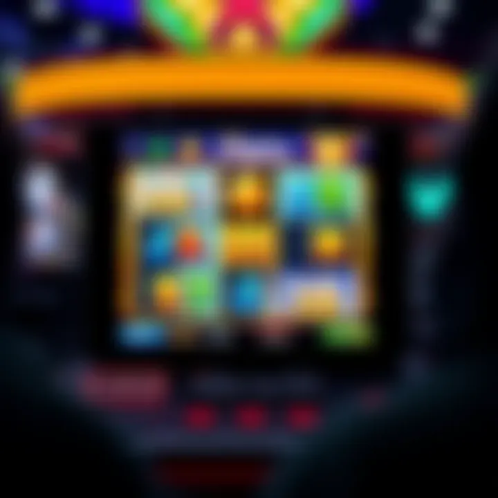 Colorful online pokies interface showcasing reels and bonus features on a digital casino screen