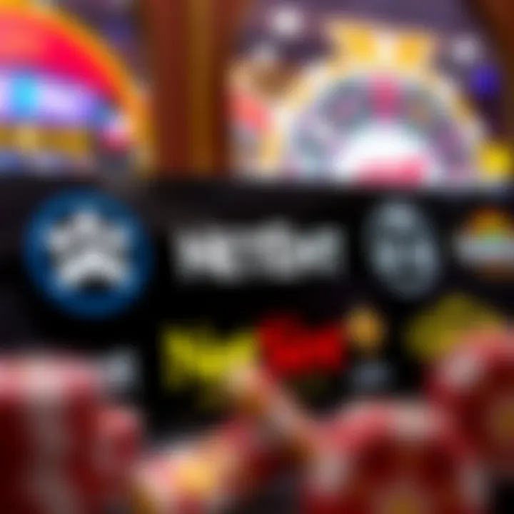 Selection of logos from top online casino software providers offering pokies similar to popular titles