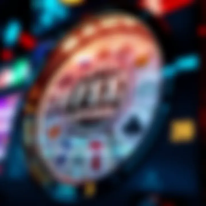 Illustration of a spinning slot machine reel highlighting bonus features