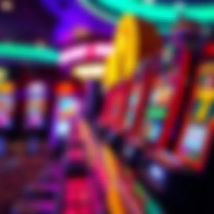 Close-up view of a brightly lit electronic slot machine in an Australian casino environment