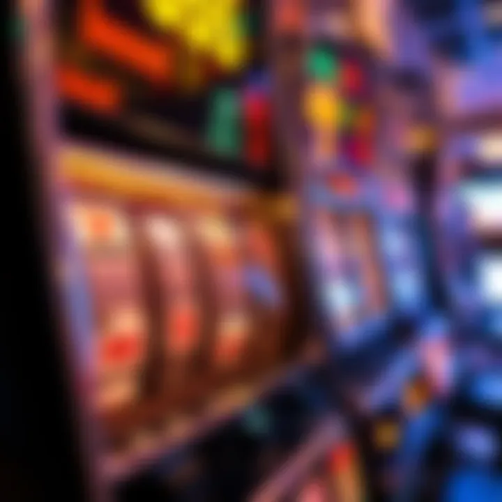 Close up view of a classic Australian pokies machine showing vibrant spinning reels and colorful symbols