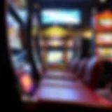 Modern digital pokies terminal with touchscreen interface and bright digital display in a gaming venue