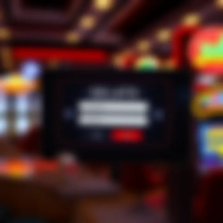 Secure login interface displaying username and password fields for online pokies access