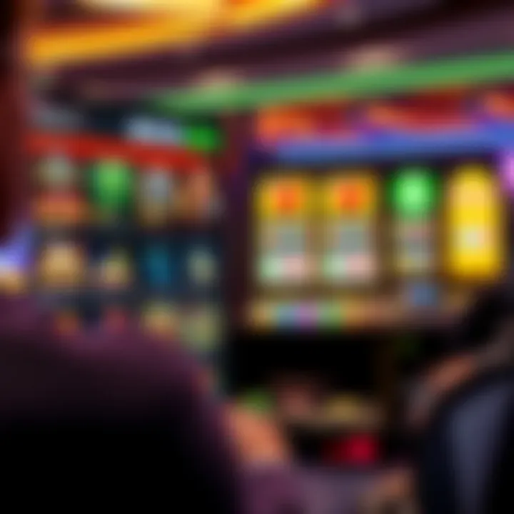 User navigating a vibrant online pokies platform interface featuring various game icons and options