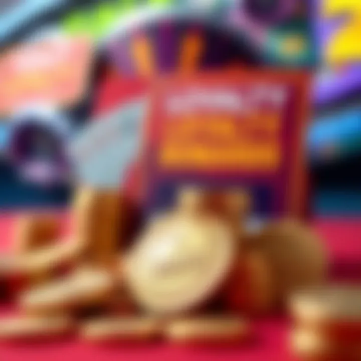 Digital illustration of casino loyalty cards and coins representing no deposit bonuses